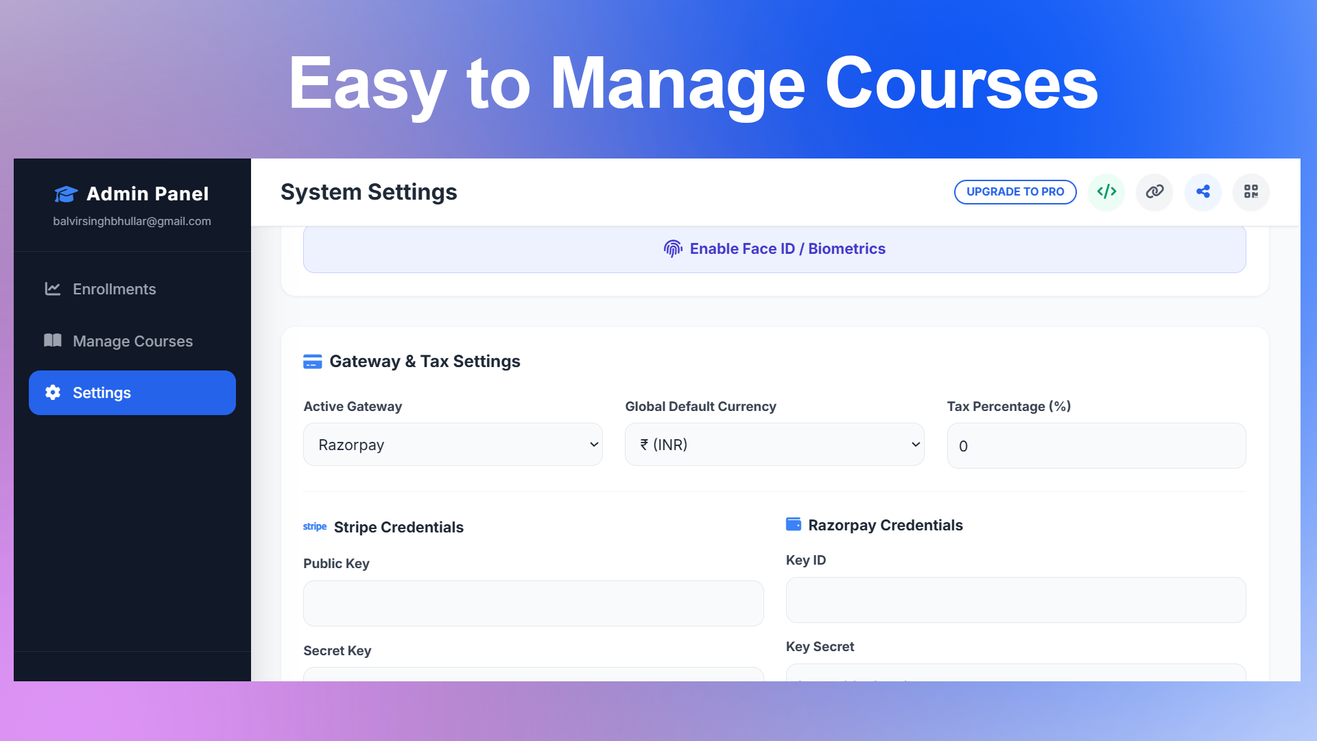 Platform Features Dashboard
